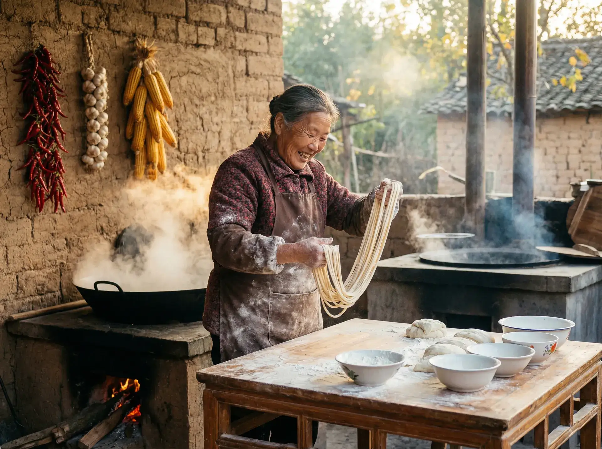 农家大嫂手擀面 - 孽缘情缘 乡村美食